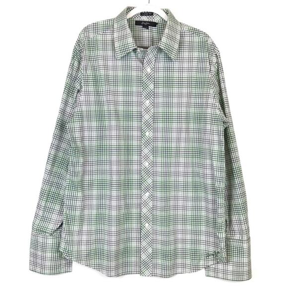 Sean John Mens Shirt Plaid Classic Fit Long Sleeve French Link Cuff Business XXL - Picture 1 of 6